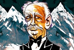 Richard Strauss - caricature en couleur - Neale Osborne